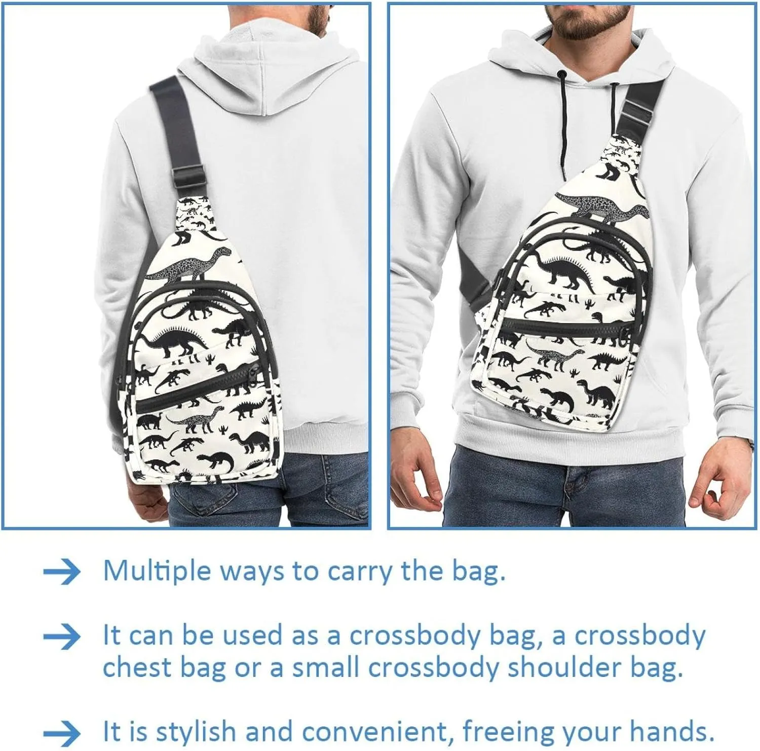 Crossbody Bags for Women Cross Body Bag for Woman Sling Bag Crossbody Bag Dinosaur Silhouette (32) Sling Backpack Travel
