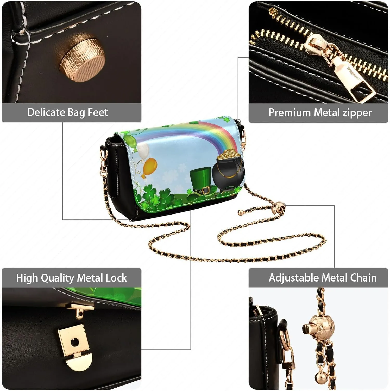 Crossbody Bags for Women Trendy Women's Black Shoulder Bag Small PU Leather Flap Cross Body Bag Handbags