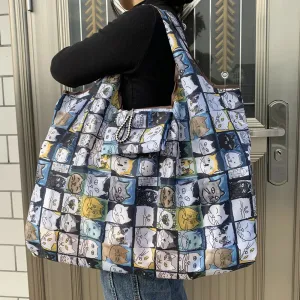 Cute Print Large Eco Tote Bags