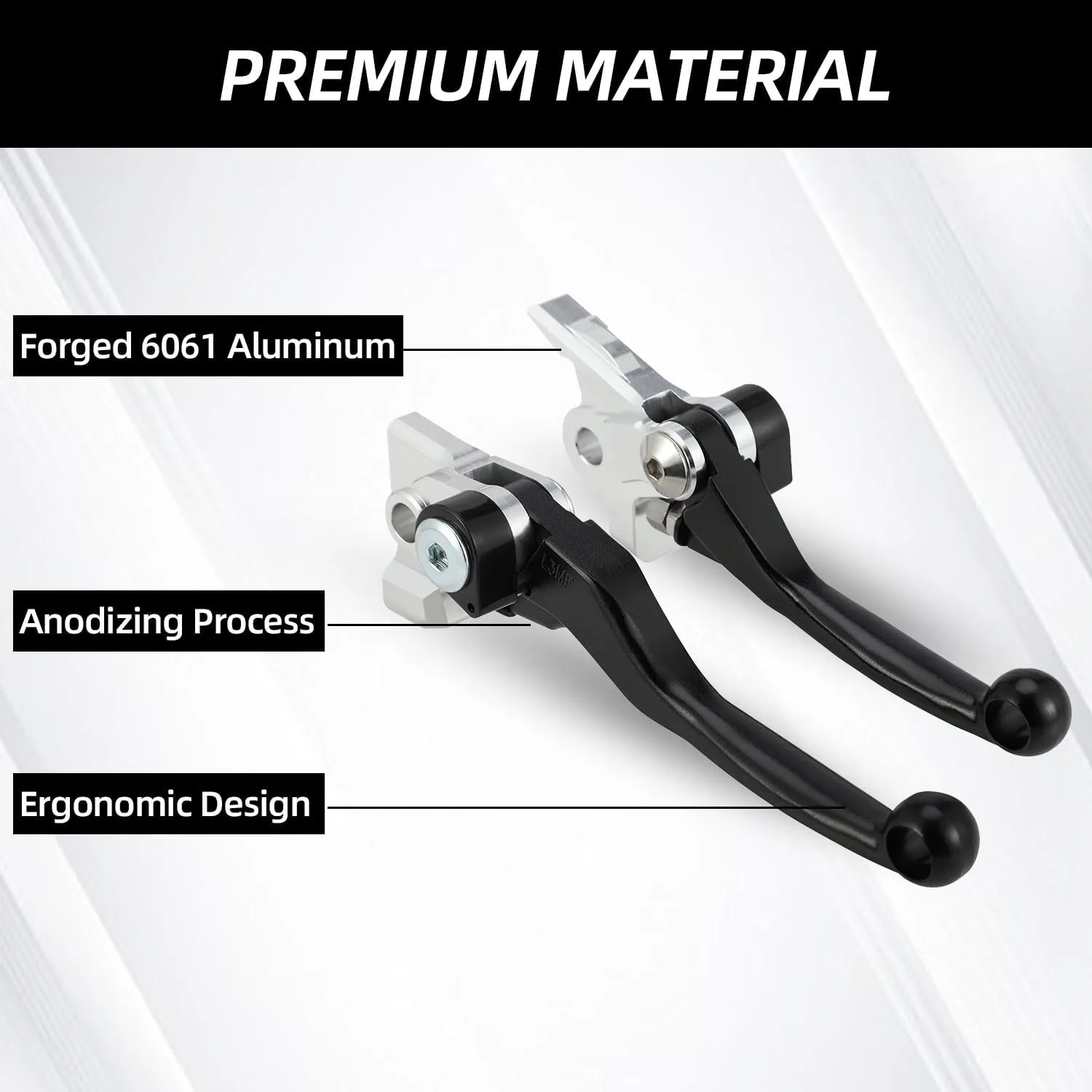 Dirt Bike Foldable Clutch Brake Levers,Forged Pivot Handle Clutch Breakaway Lever for Dirtbike SX SXF XC XCW EXC TPI XCFW EXCF 125-500-Black