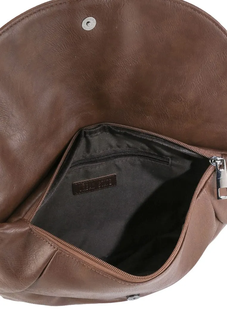 Distressed Leather Rogue Belt Bag - Camel