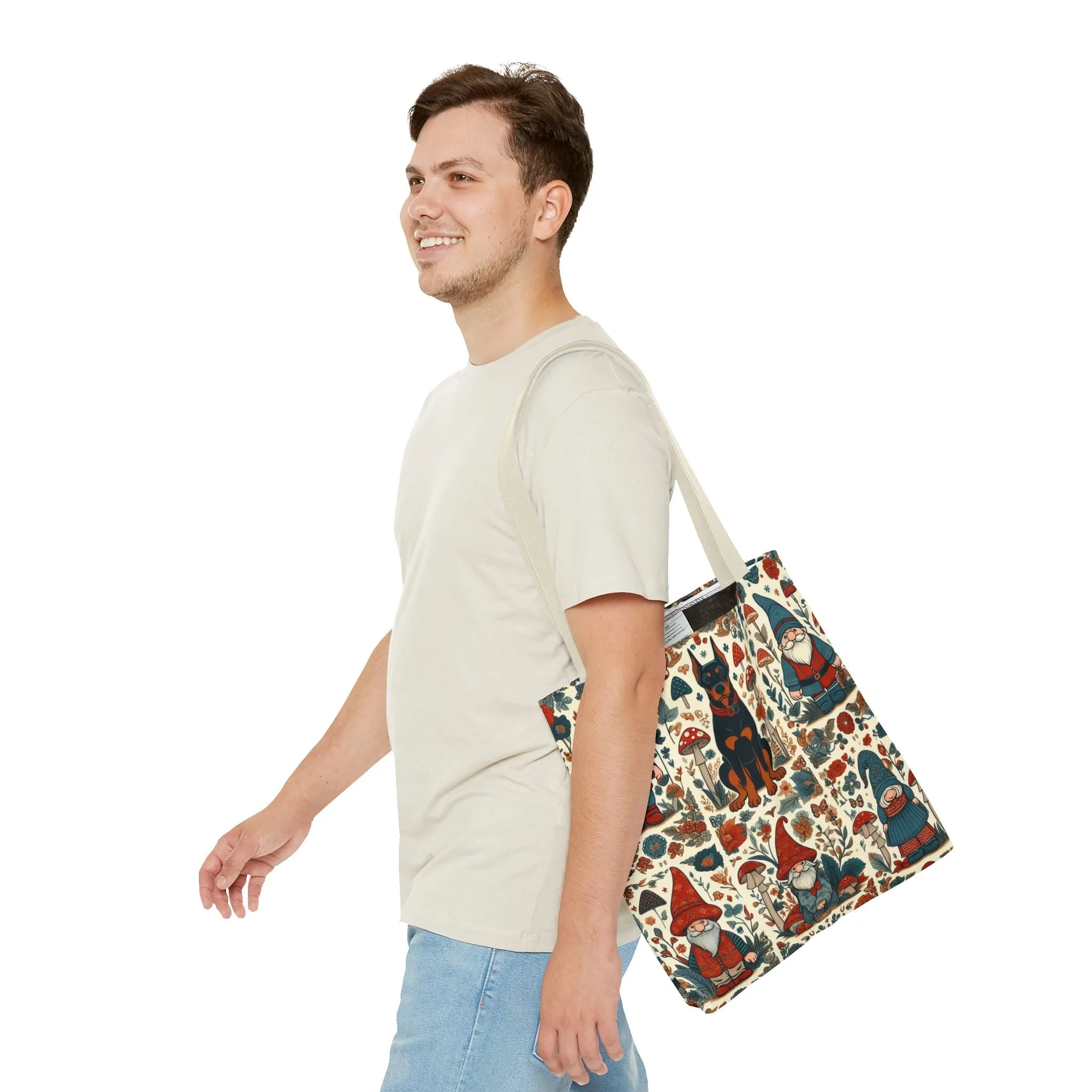 Doberman and Gnomes - Tote Bag (AOP)
