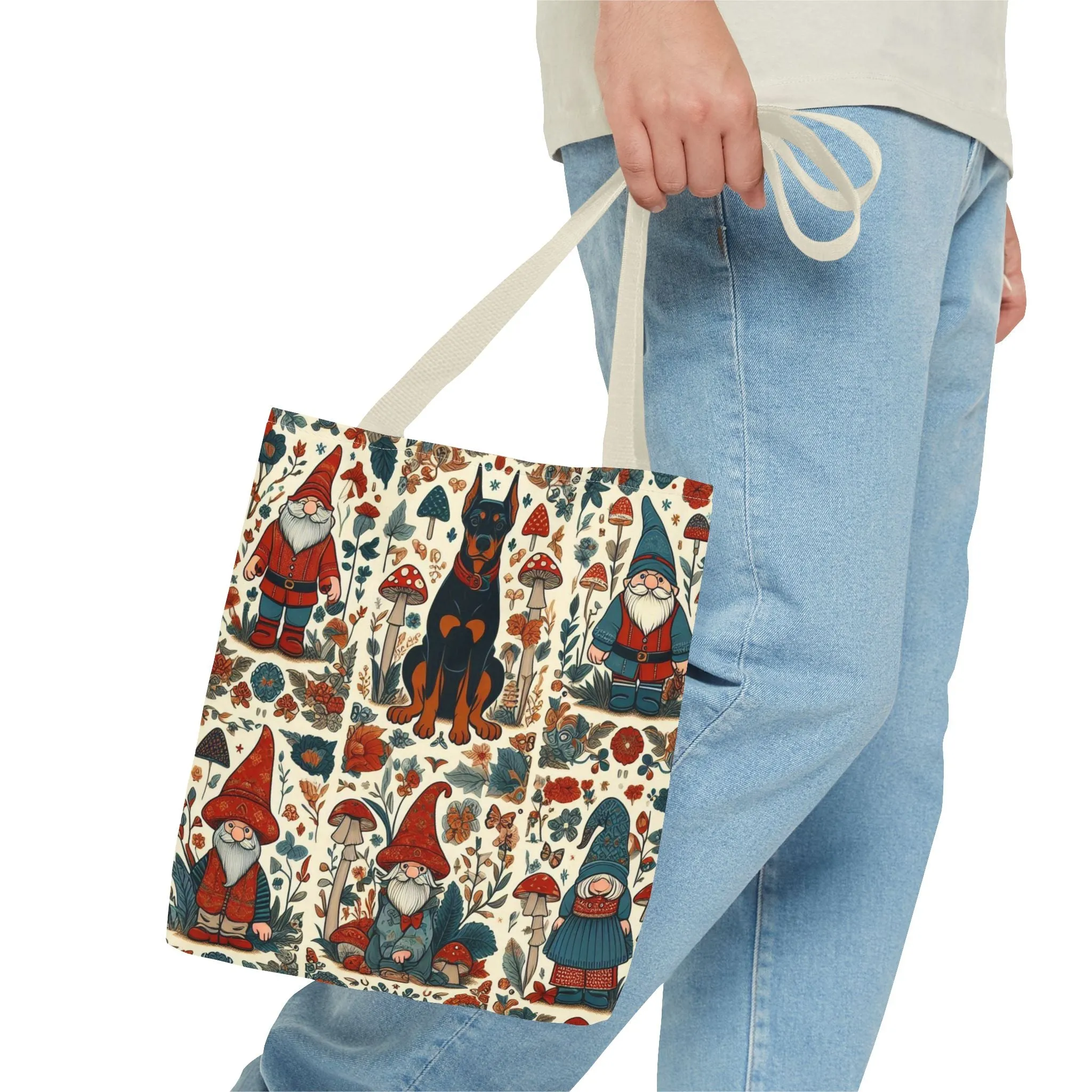 Doberman and Gnomes - Tote Bag (AOP)