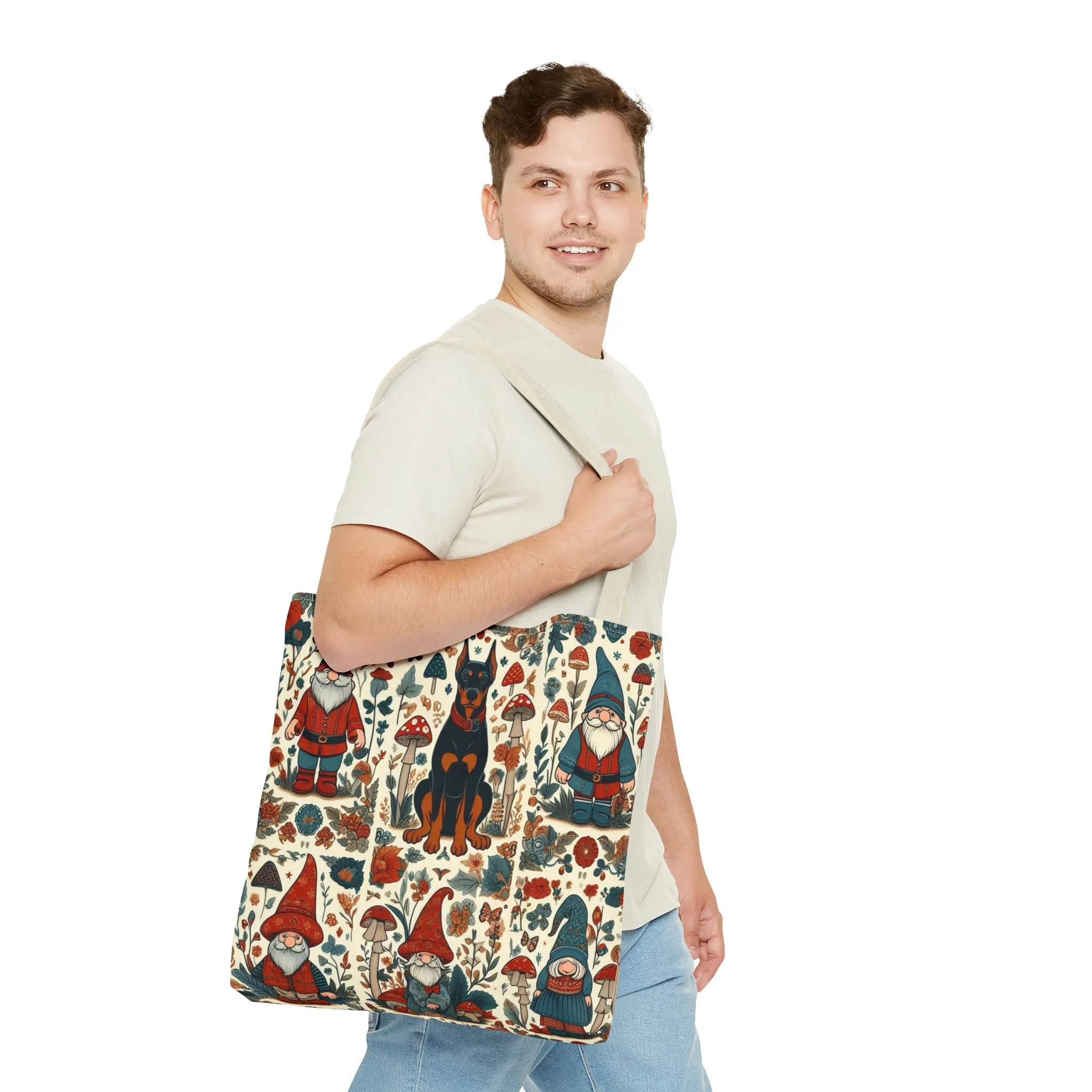 Doberman and Gnomes - Tote Bag (AOP)