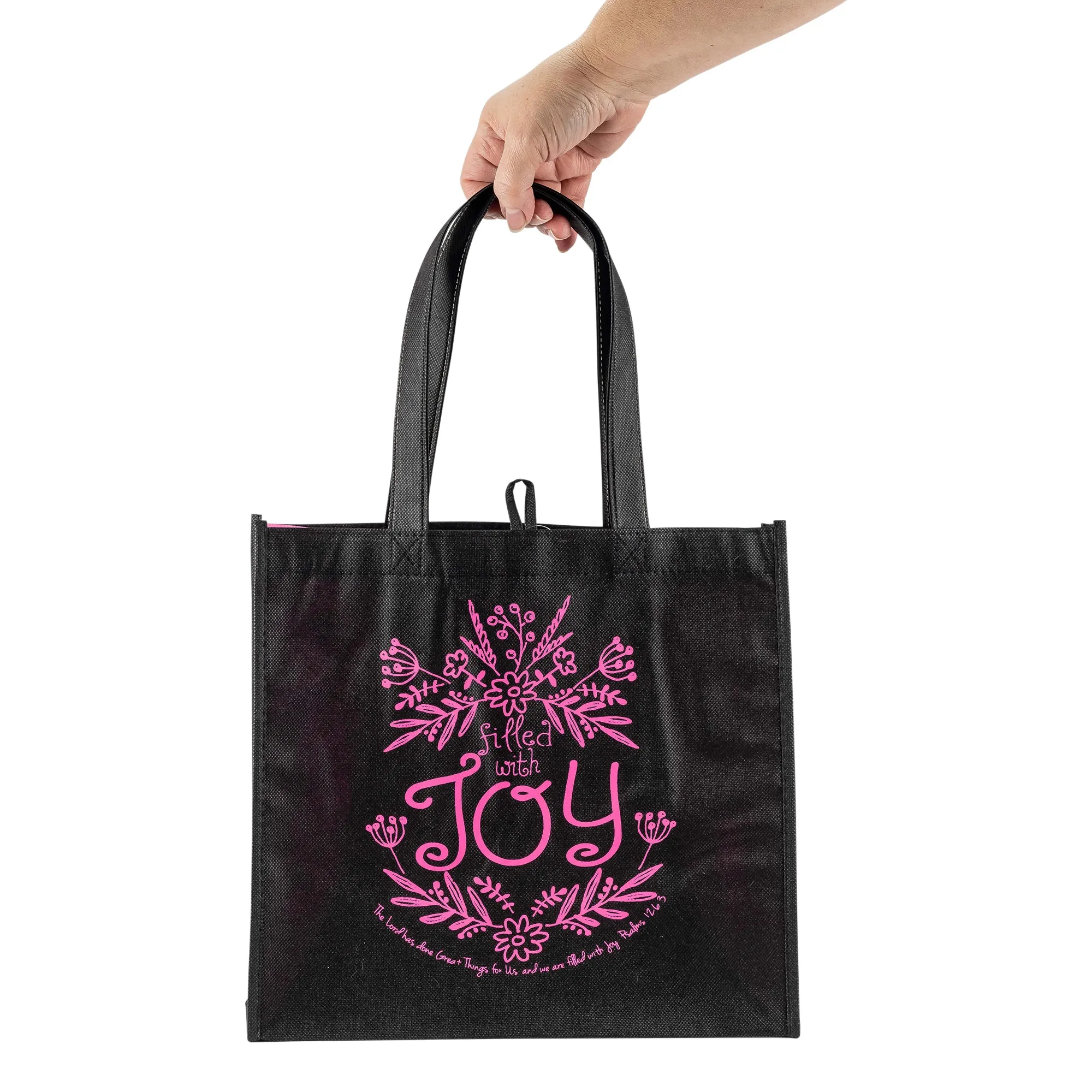 Eco Tote: Black: Filled With Joy