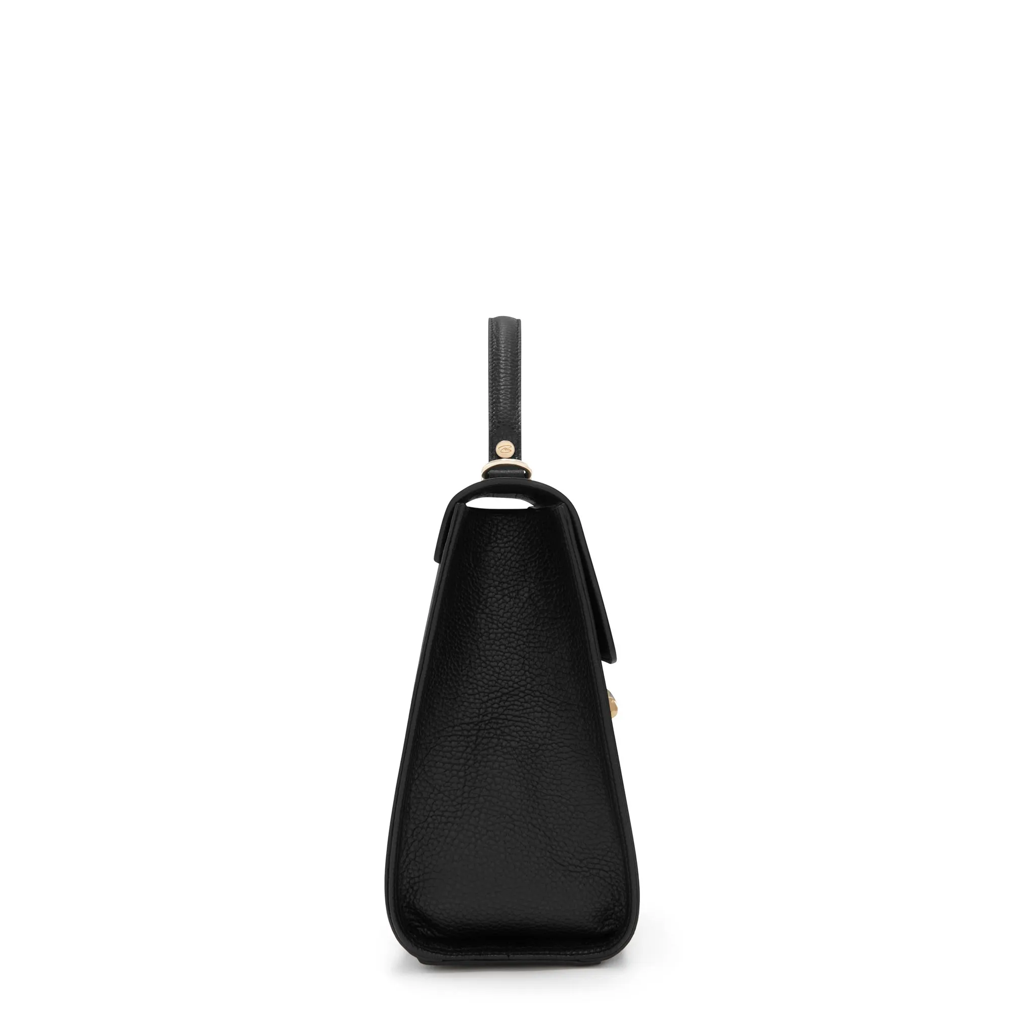 Femme Forte Simone Midi black leather handbag calfskin leather