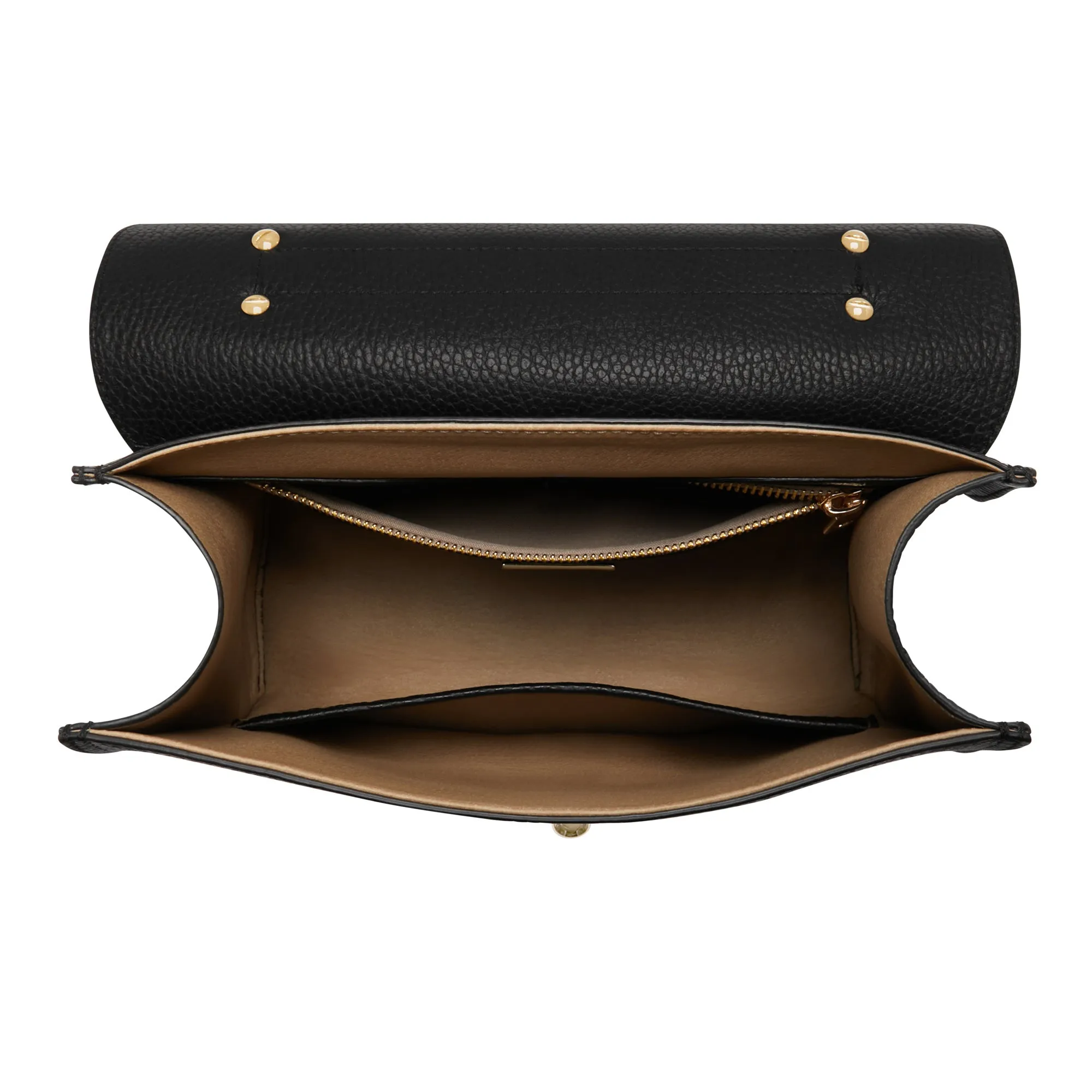 Femme Forte Simone Midi black leather handbag calfskin leather