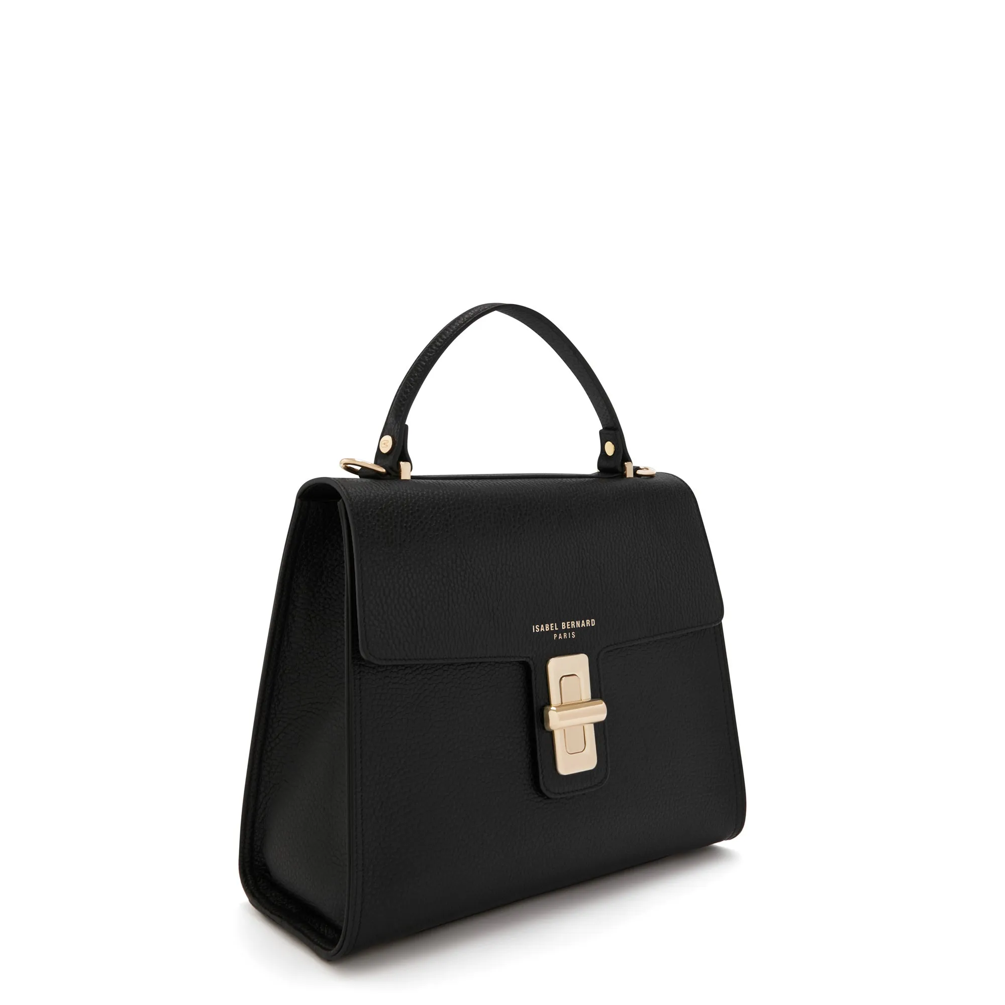 Femme Forte Simone Midi black leather handbag calfskin leather