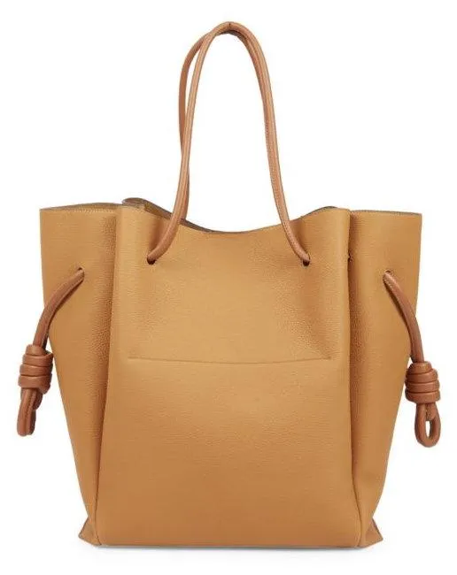 Flamenco Knot Tote Bag Light Caramel/Tan