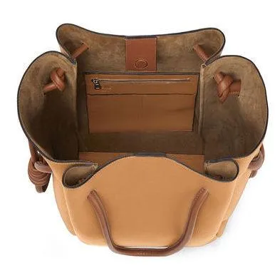 Flamenco Knot Tote Bag Light Caramel/Tan