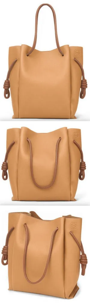 Flamenco Knot Tote Bag Light Caramel/Tan