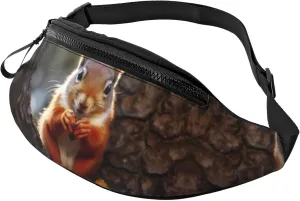 Funny Squirrel Print Fanny Pack/Waist Bag For Festival Rave Hiking Running Cycling