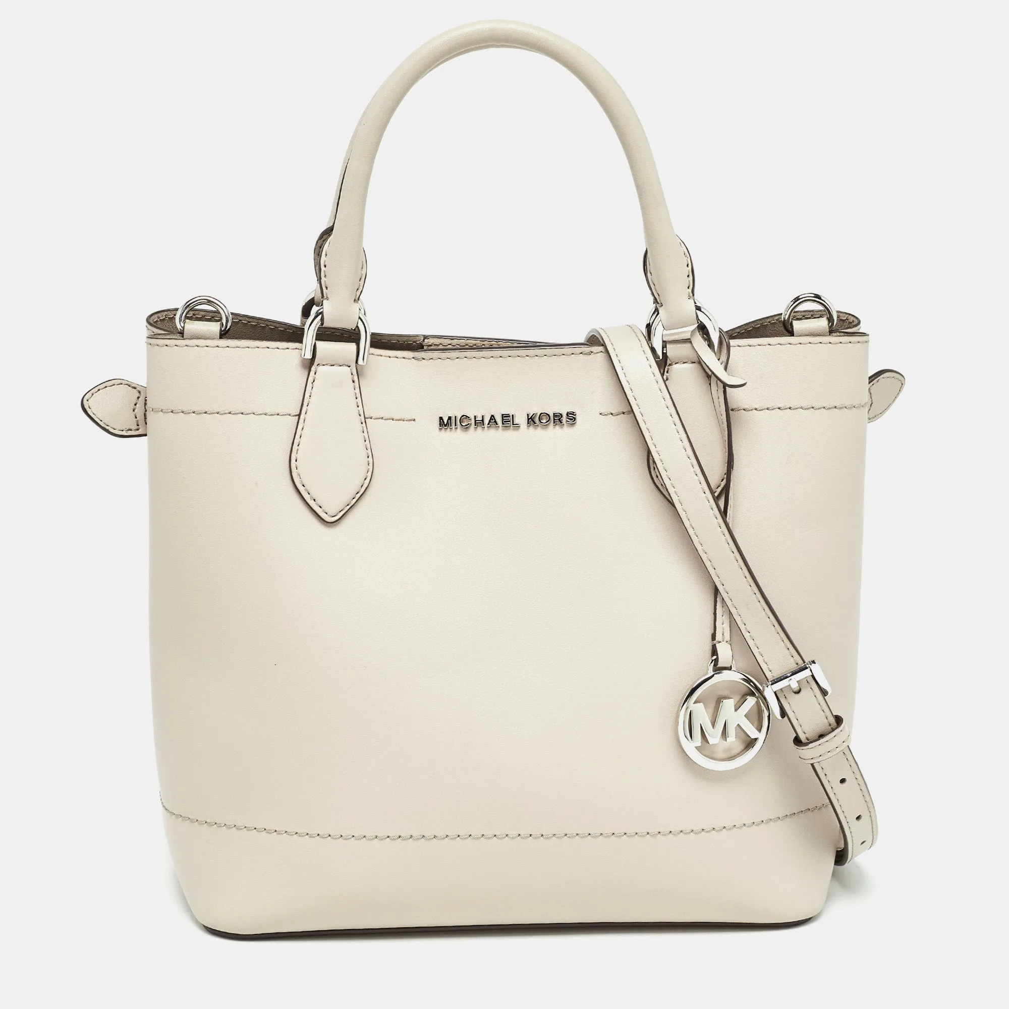 Grey Leather Eden Tote