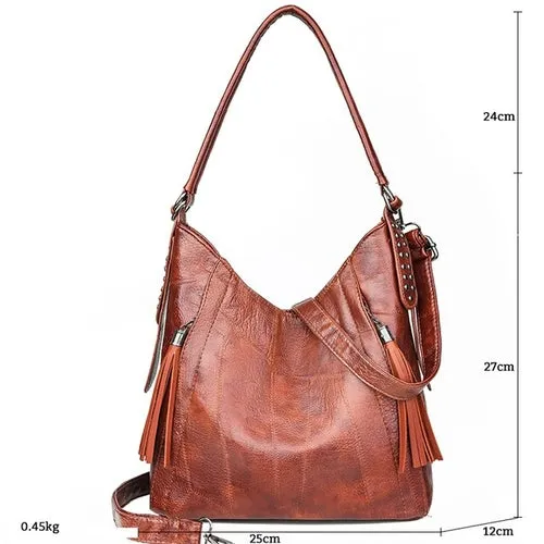 Gykaeo Luxury Handbags Women Bags Designer Vintage Tote Bag Ladies PU