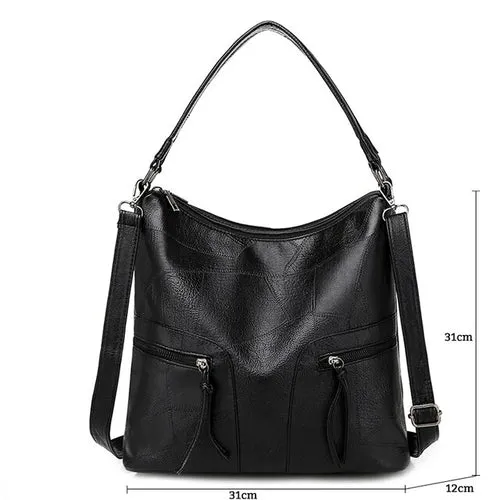 Gykaeo Luxury Handbags Women Bags Designer Vintage Tote Bag Ladies PU