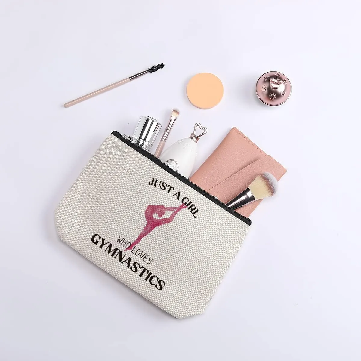 Gymnastics Makeup Bag for Women Gymnasts Inspirational Gifts Gymnastic Coach Gifts for Women Sports Lovers Birthday Christmas Gifts for Her