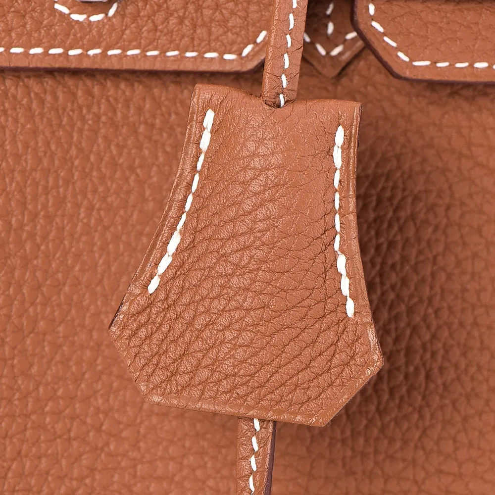 Hermes Gold Togo Leather Palladium Plated Mini Birkin 25 Bag