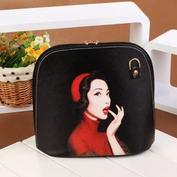 Hot Fashion Women Synthetic Leather Print Cross Bag Small Casual Party Messenger Bag Shoulder Bag