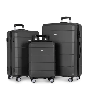Jetset 3pc Suitcase Set in Gunmetal Grey