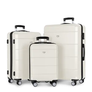 Jetset 3pc Suitcase Set in Ivory