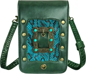 Larswon Renaissance Belt Pouch, Green - Gem, Medium, Crossbody Bag, Women, Waist Bag, Pouch, Renaissance, Lightweight, Phone Holder
