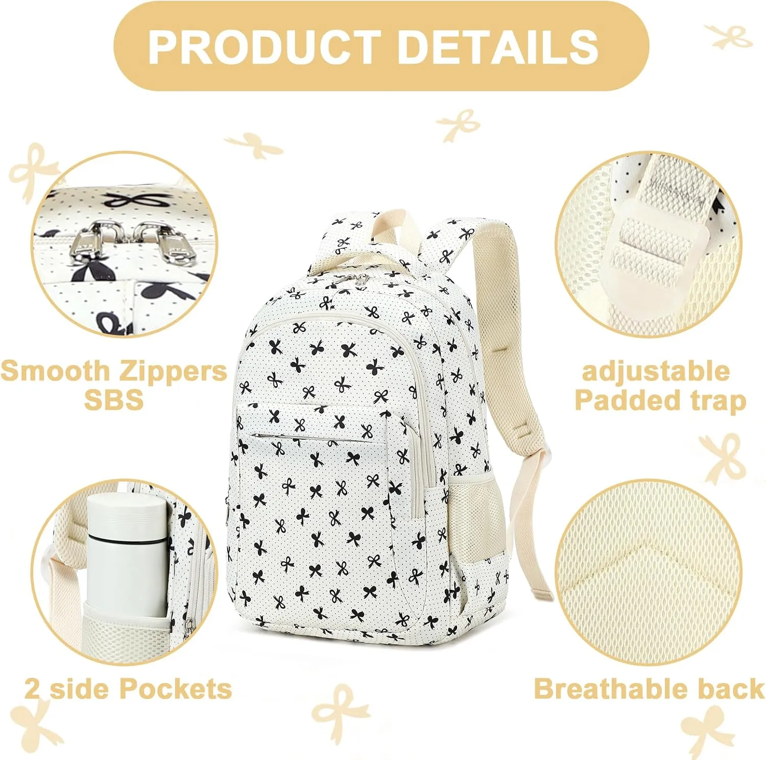 LEDAOU Backpack for Kids Boys Girls School Bags Teen Bookbags Set School Backpack with Lunch Box and Pencil Case