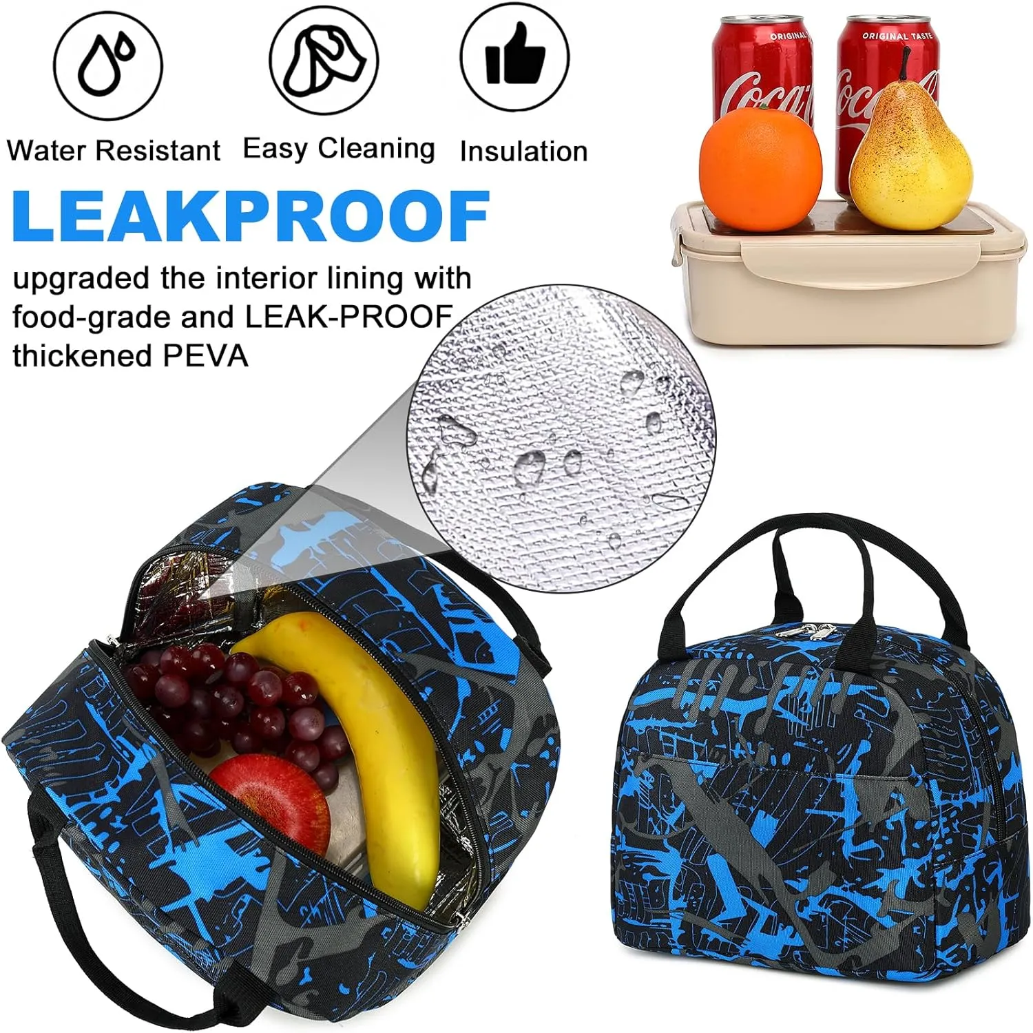 LEDAOU Backpack for Kids Boys Girls School Bags Teen Bookbags Set School Backpack with Lunch Box and Pencil Case