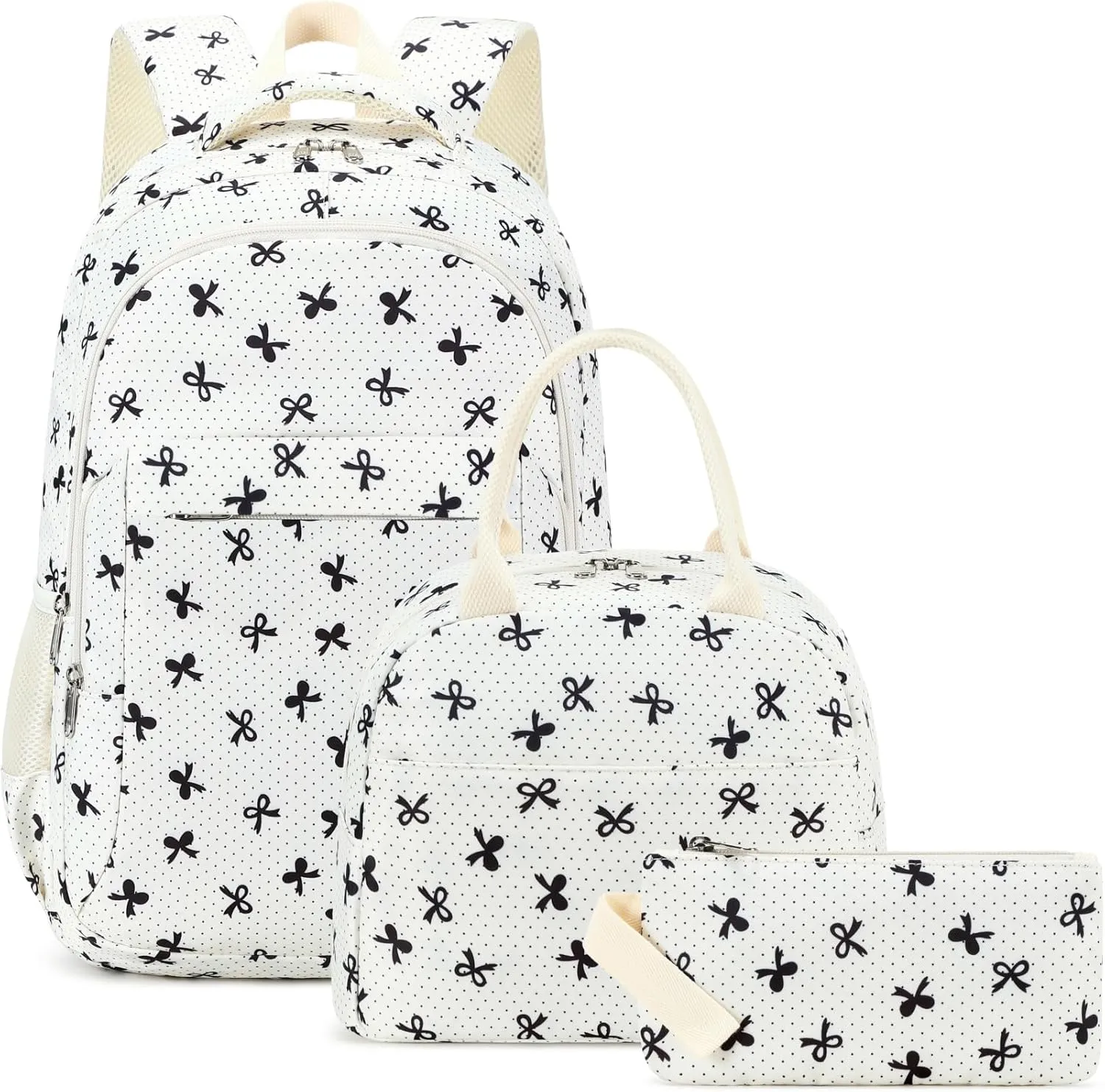 LEDAOU Backpack for Kids Boys Girls School Bags Teen Bookbags Set School Backpack with Lunch Box and Pencil Case