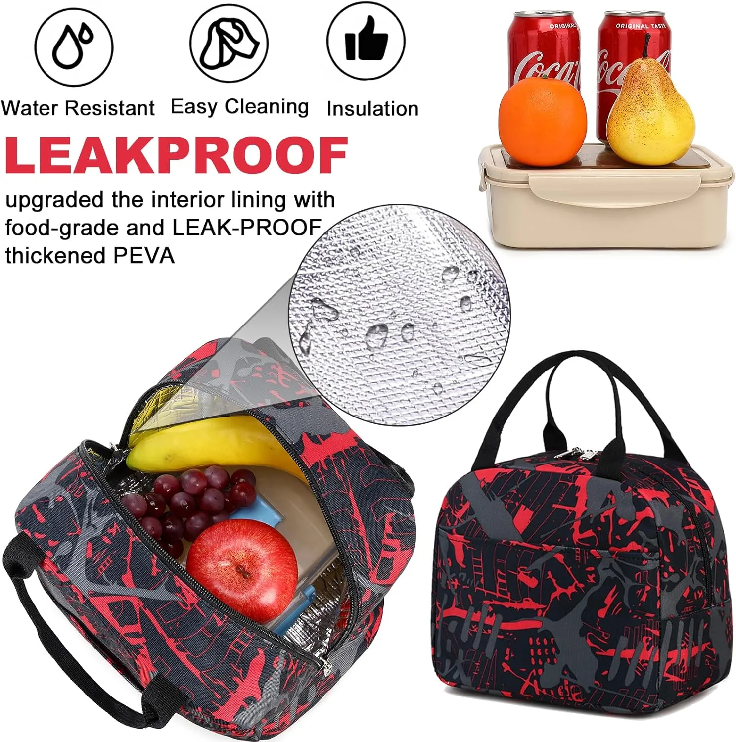 LEDAOU Backpack for Kids Boys Girls School Bags Teen Bookbags Set School Backpack with Lunch Box and Pencil Case
