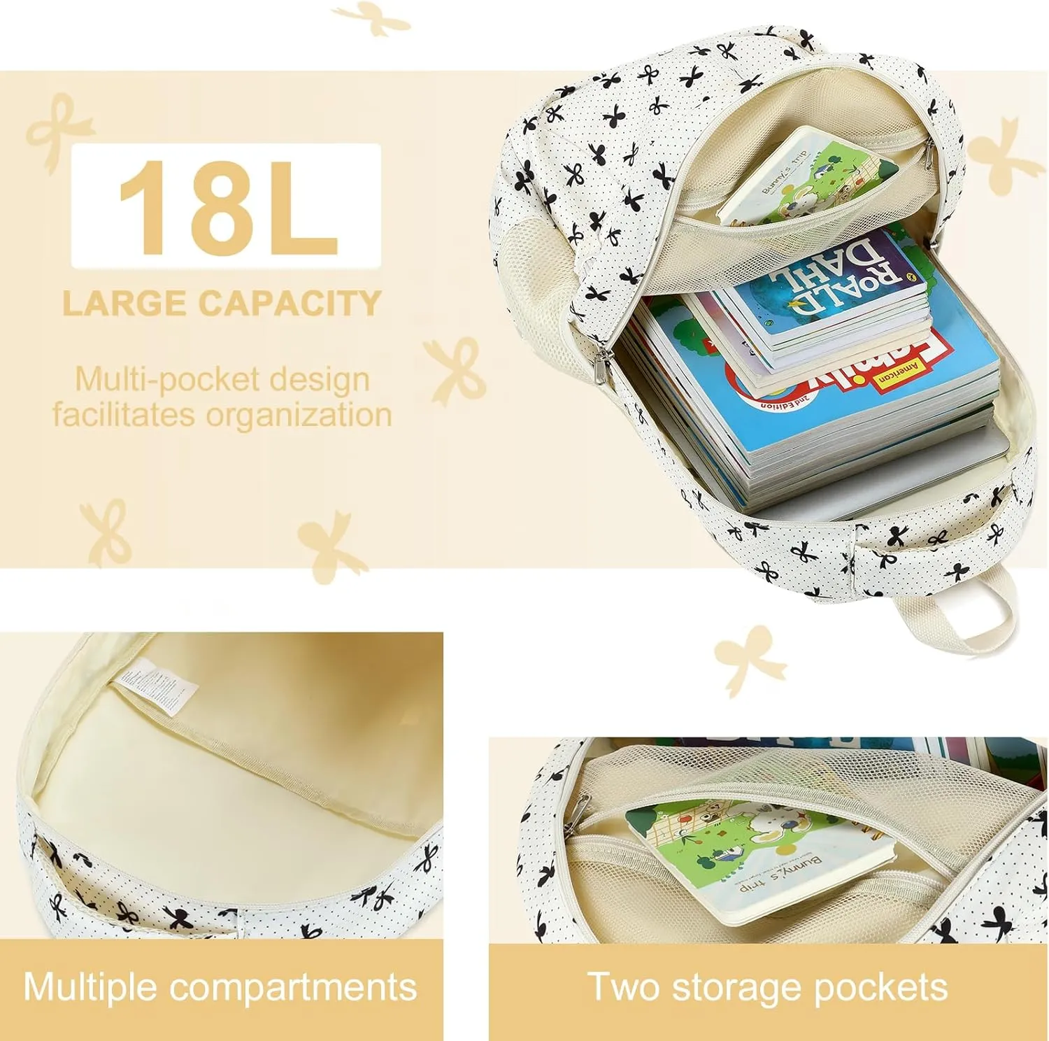 LEDAOU Backpack for Kids Boys Girls School Bags Teen Bookbags Set School Backpack with Lunch Box and Pencil Case