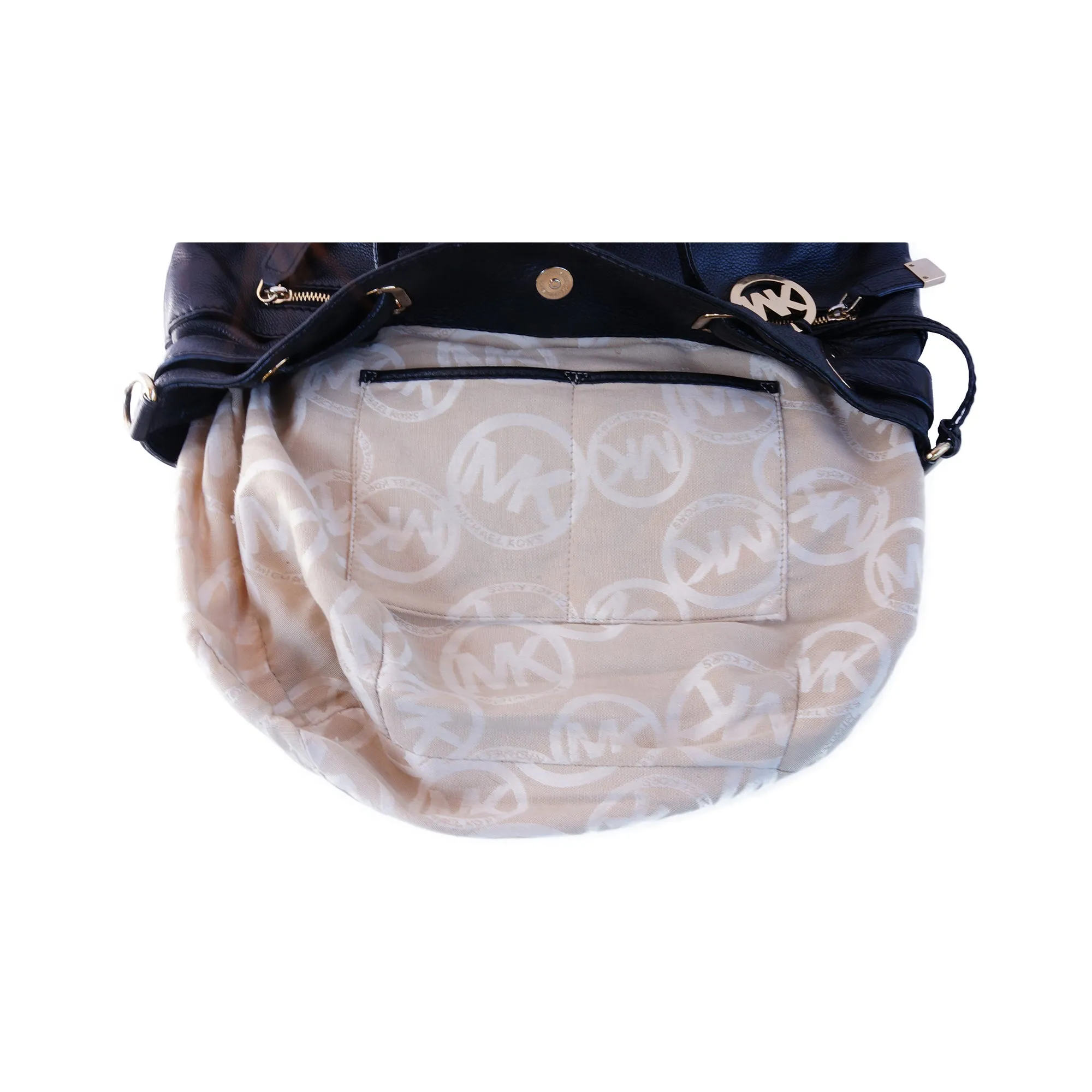 MICHAEL KORS GRAINED LEATHER SHOULDER BAG