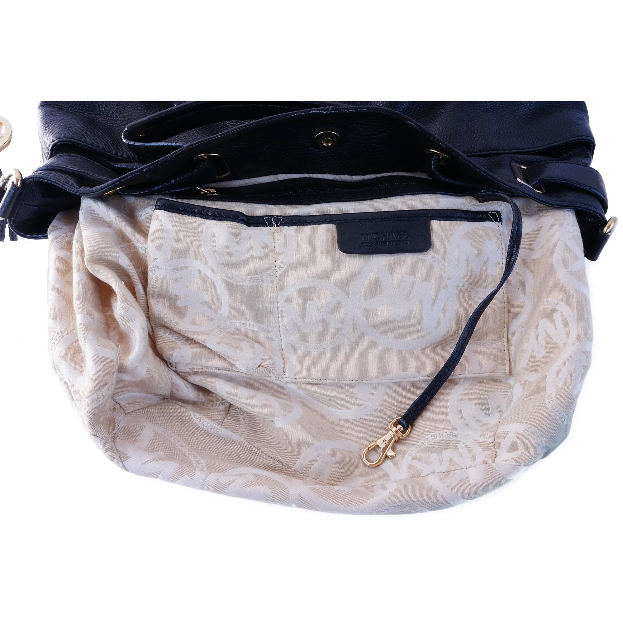 MICHAEL KORS GRAINED LEATHER SHOULDER BAG