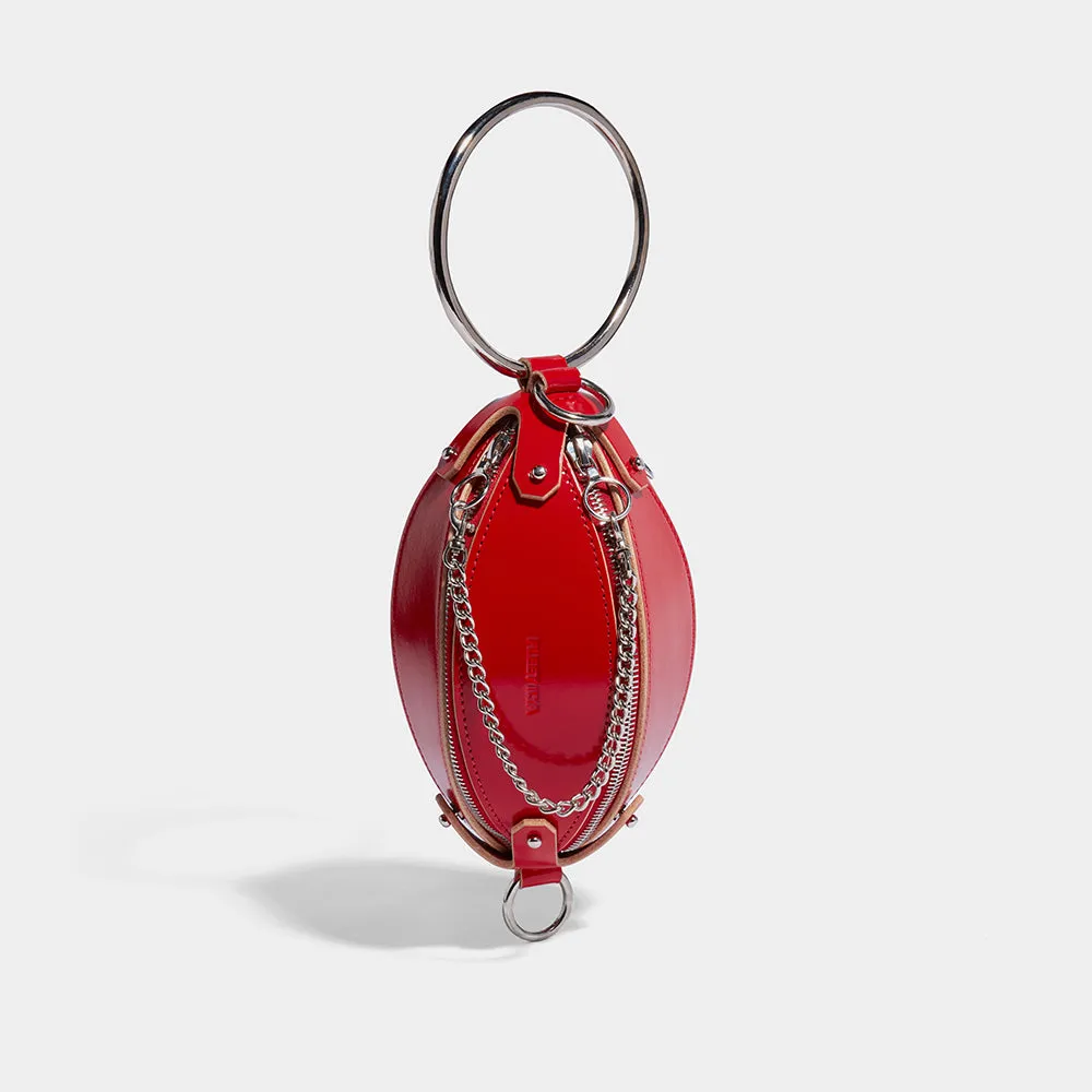 MINI MULTI ZIP BAG GLOSS RED