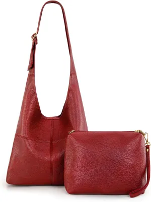 Montana West Hobo Bags Purse for Women Ultra Soft Foldable Shoulder Slouchy Handbags with Cosmetic bag