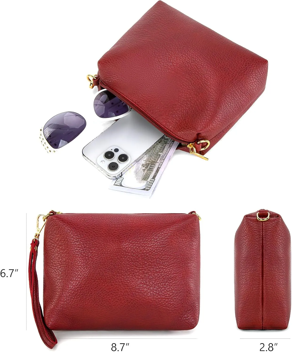 Montana West Hobo Bags Purse for Women Ultra Soft Foldable Shoulder Slouchy Handbags with Cosmetic bag