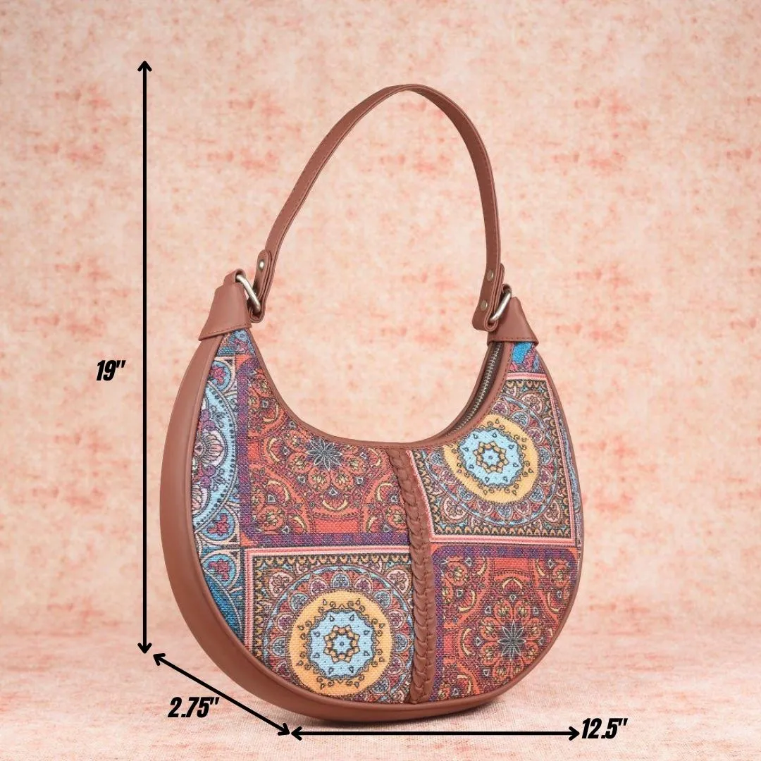 Multicolor Mandala Print Hobo Bag