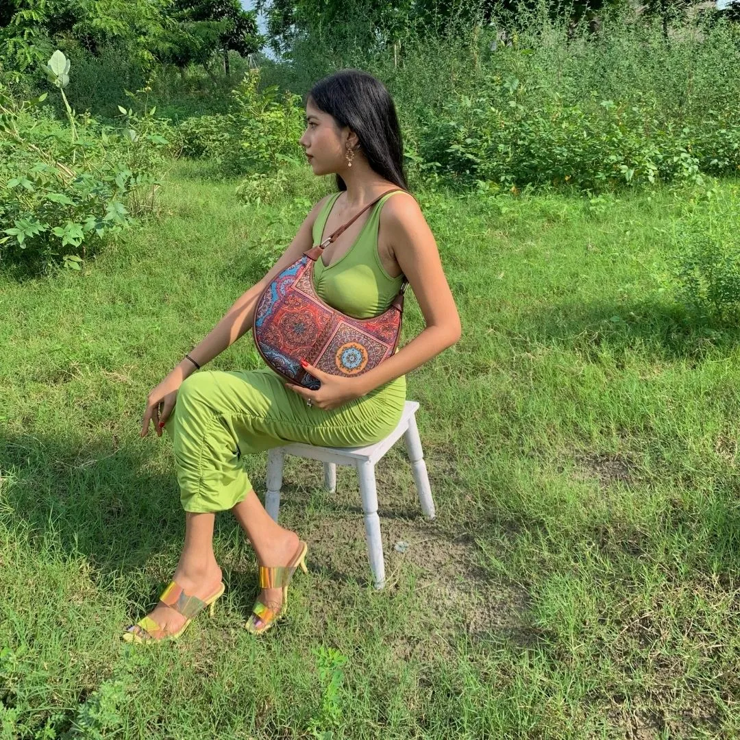 Multicolor Mandala Print Hobo Bag