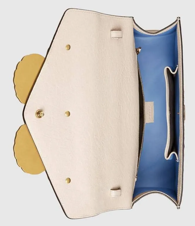 Ostrich Top Handle Bag with Moth