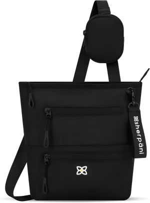Sherpani Sadie, Nylon Crossbody Bag, Lightweight Shoulder Bag, Travel Cross Body, Crossbody Purse for Women, RFID Protection, Removable Coin Purse, Travel Gift (Raven V1)
