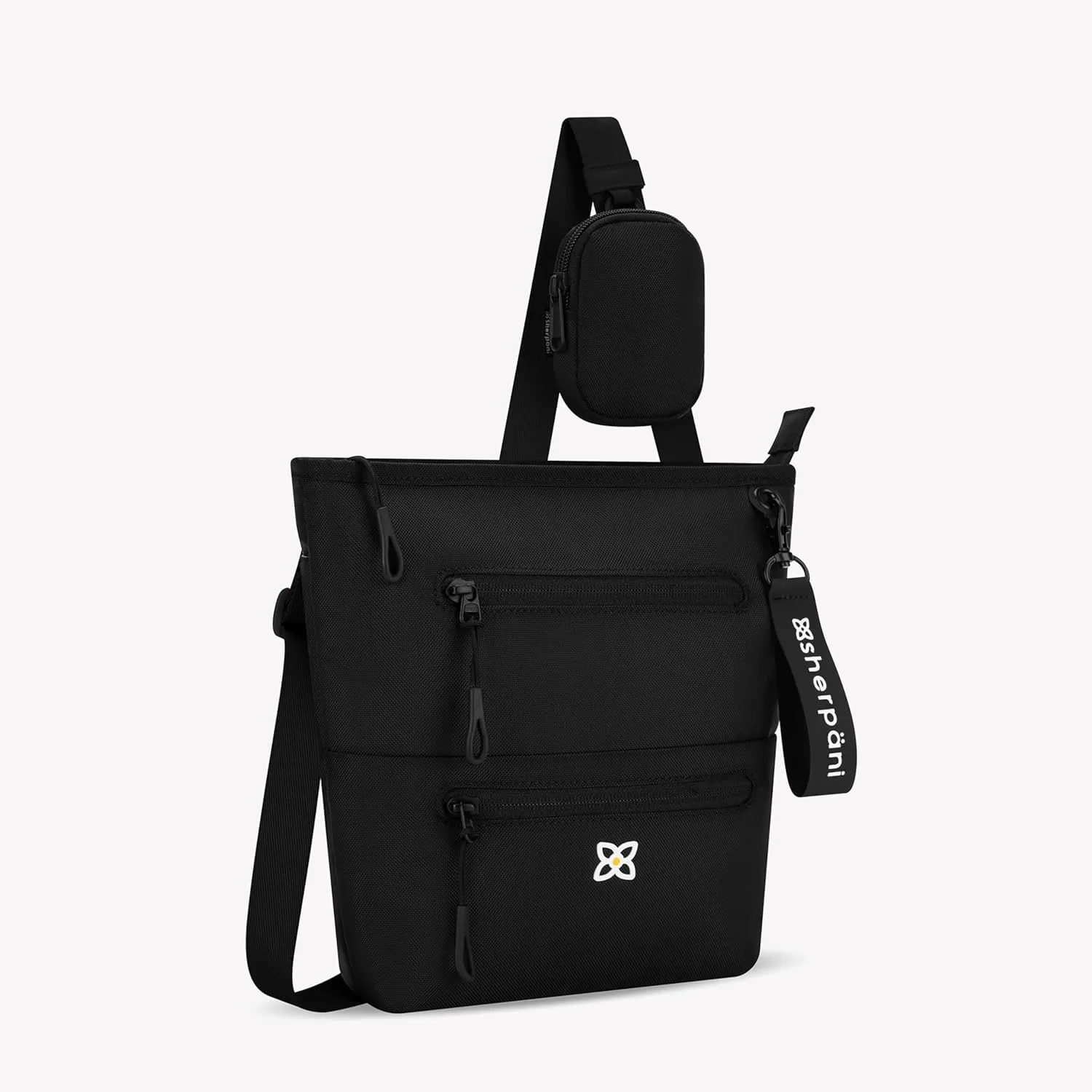 Sherpani Sadie, Nylon Crossbody Bag, Lightweight Shoulder Bag, Travel Cross Body, Crossbody Purse for Women, RFID Protection, Removable Coin Purse, Travel Gift (Raven V1)