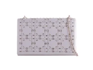 Silver Crystal Clutch Bag