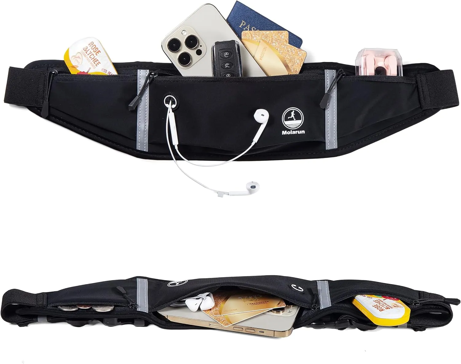 Slim Running Belt Fanny Packs for Men Women, Waist Pack Running Phone Holder Money Belt
