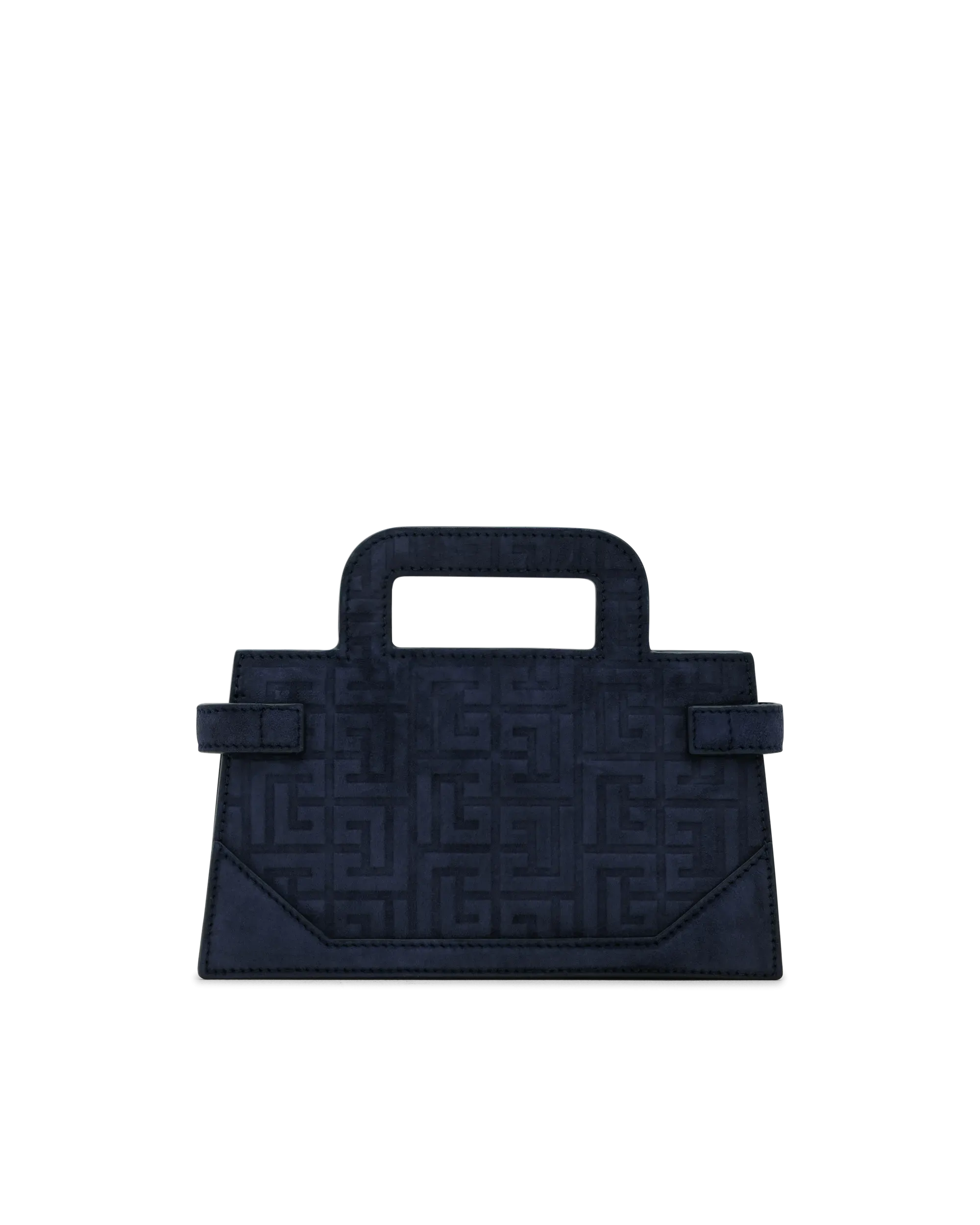 Small B-Buzz Suede and Leather Top Handle Bag