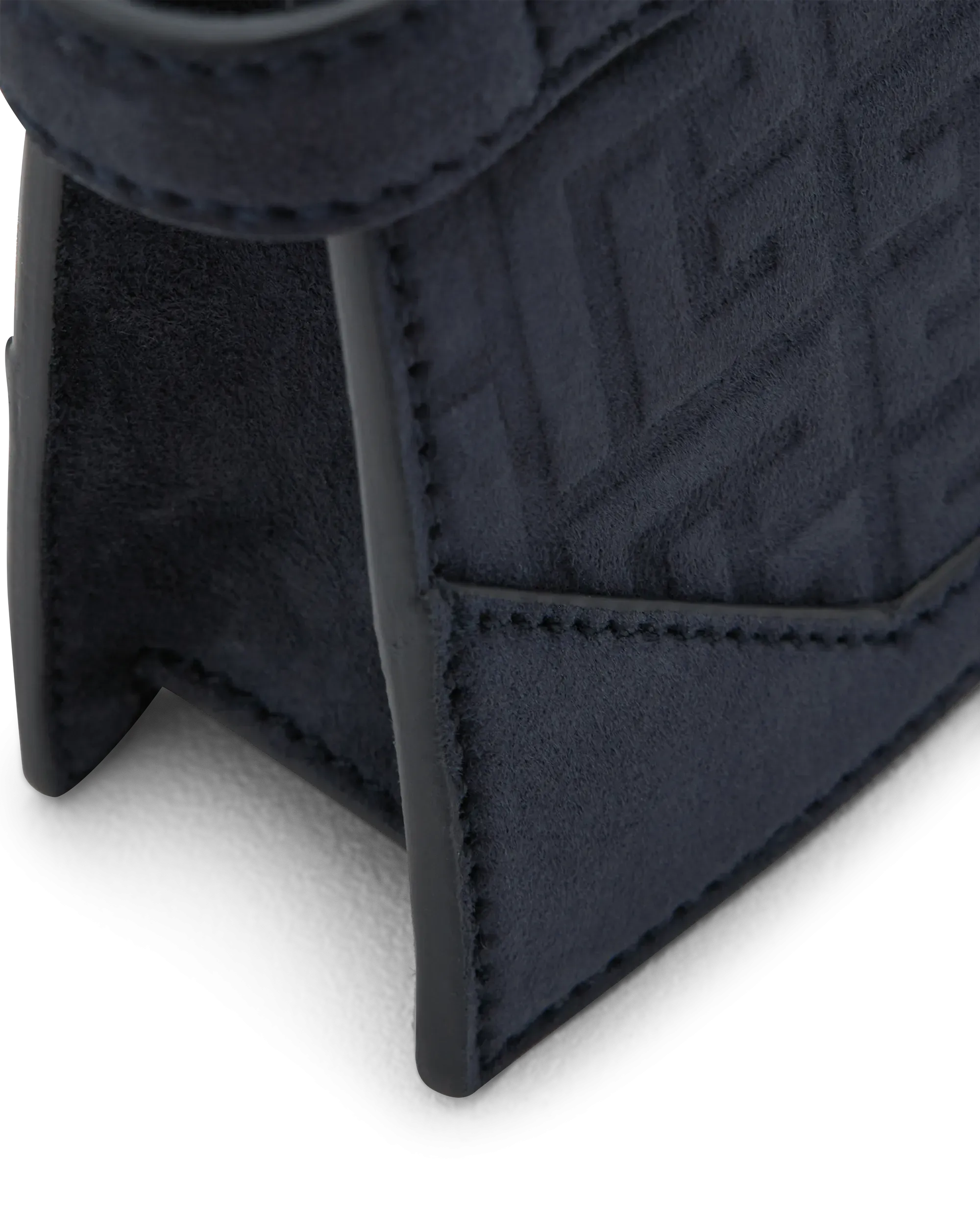 Small B-Buzz Suede and Leather Top Handle Bag