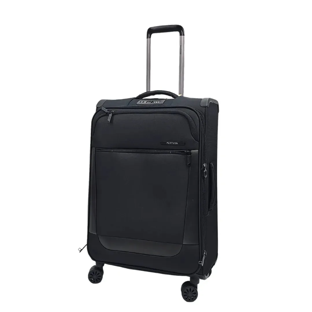 Soft Case Zipped Compartments Suitcase