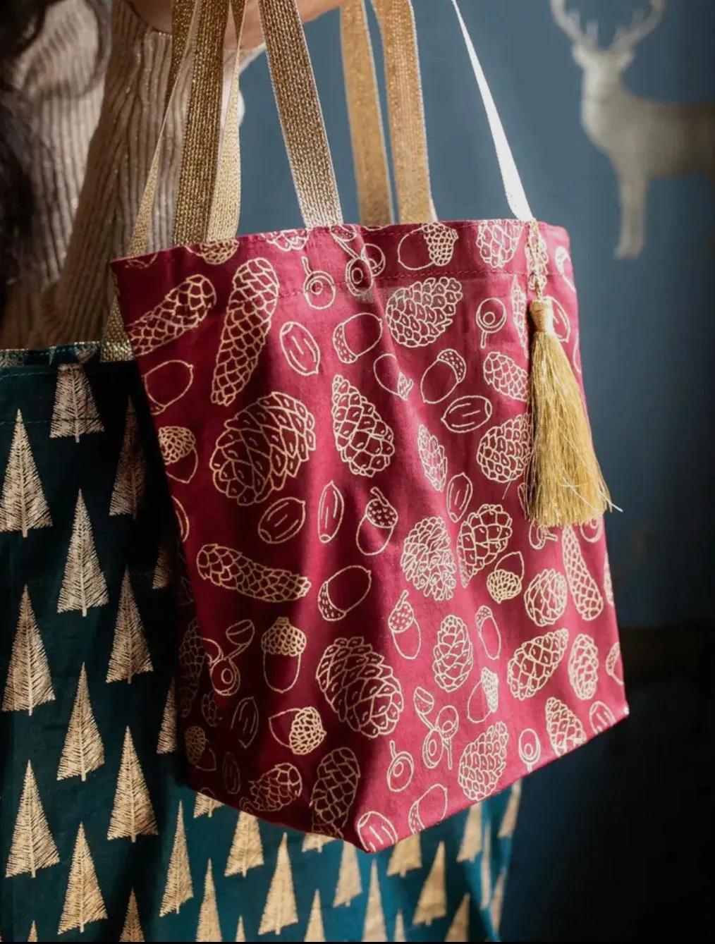 Sustainable Gift Wrap - Medium Tote Bags