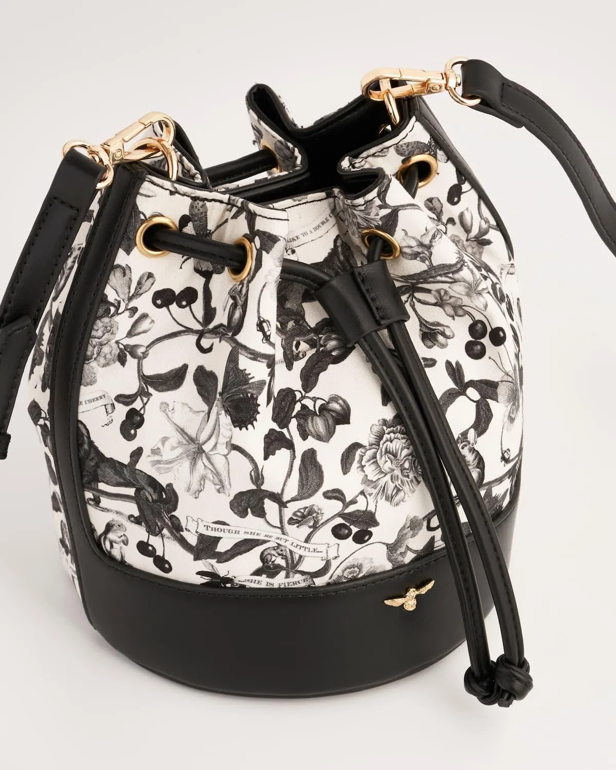 Tree Of Life Black Bucket Bag