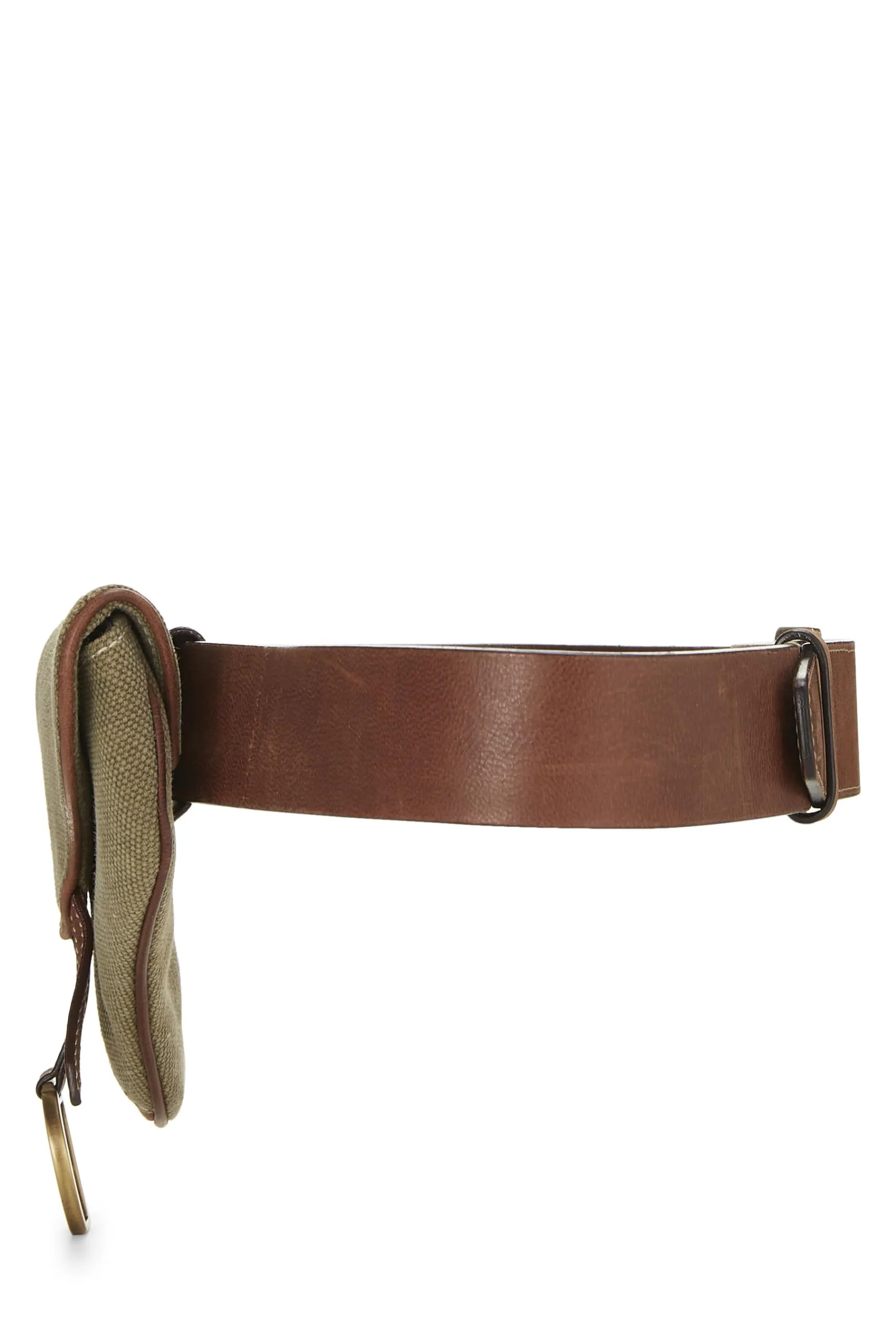 Trendy Inspired Dior,  Green Canvas Saddle Belt Bag, Green