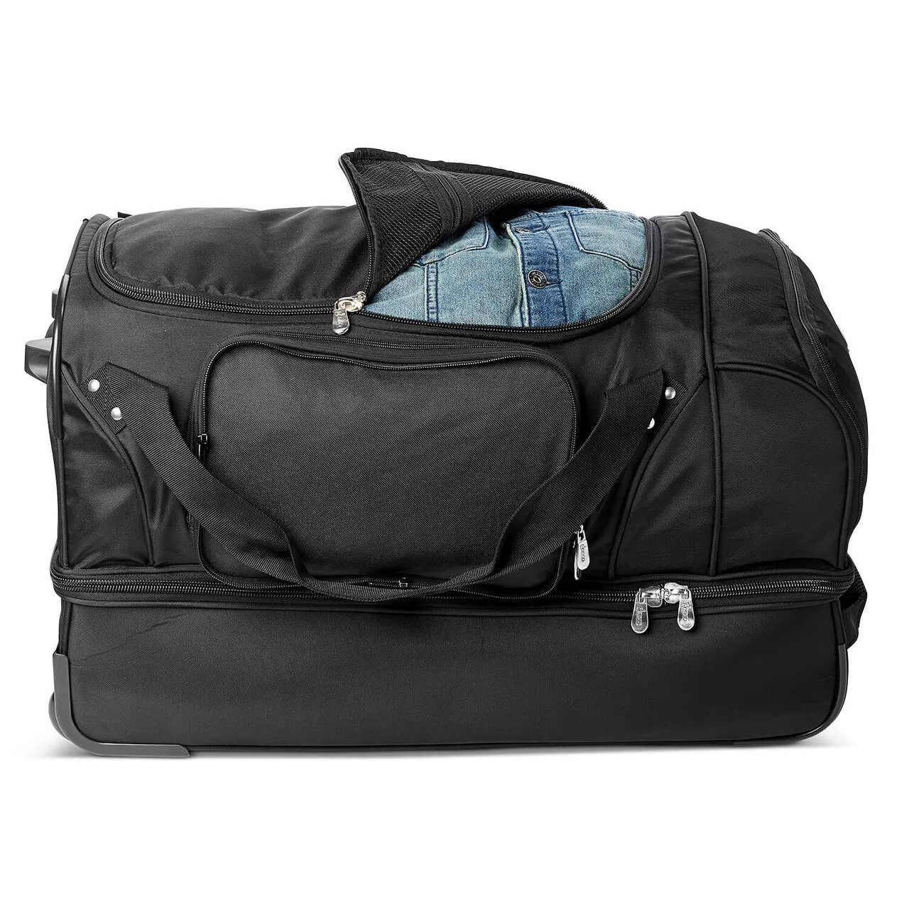 UCF Knights 27" Black Rolling Drop Bottom Duffel
