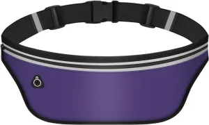 UltraSlim Fanny Packs for Women Men Slim Running Belt Waist Pack Runners Bag Waterproof Money Belt (Purple)